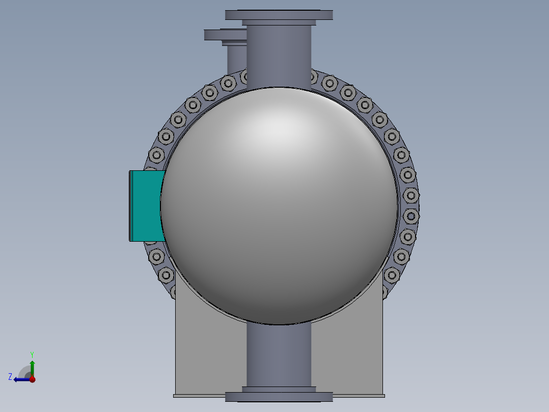 U形换热器右视图