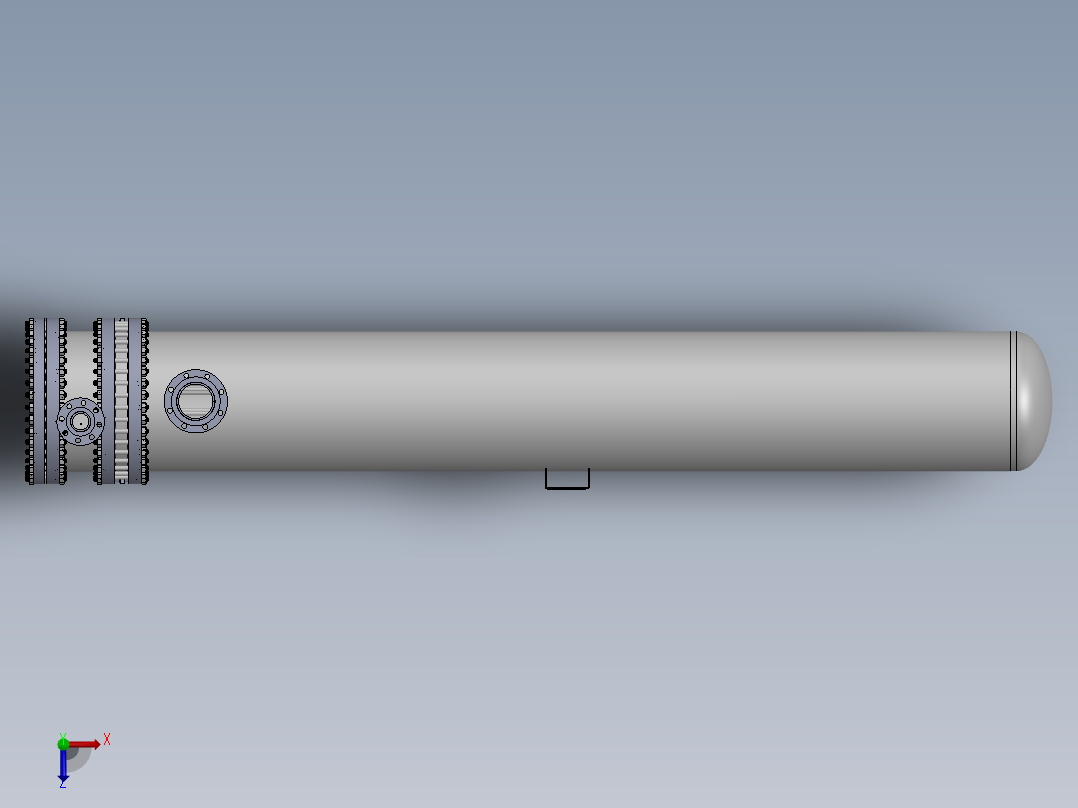 U形换热器俯视图