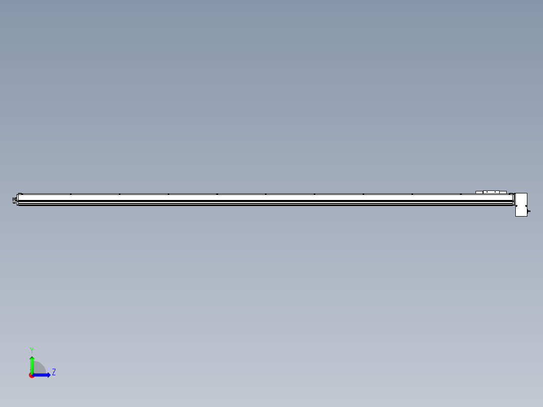 Toyo东佑达直线模组-ECB14-2750-LD左视图