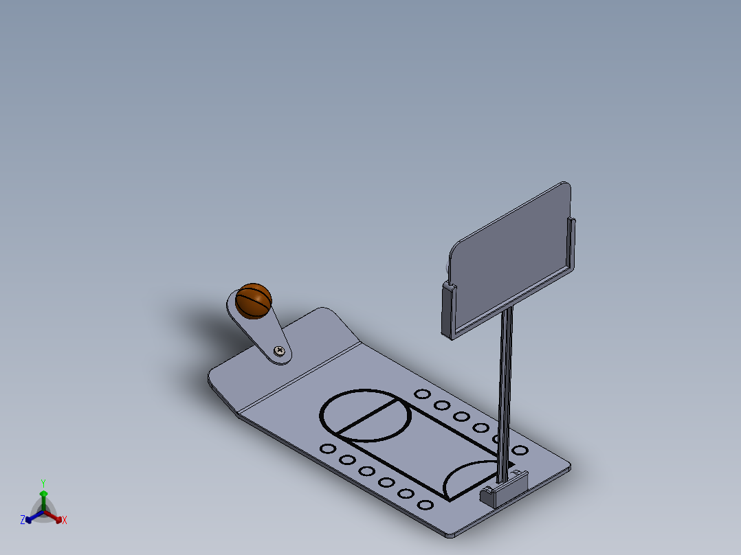 篮球场正等轴测图