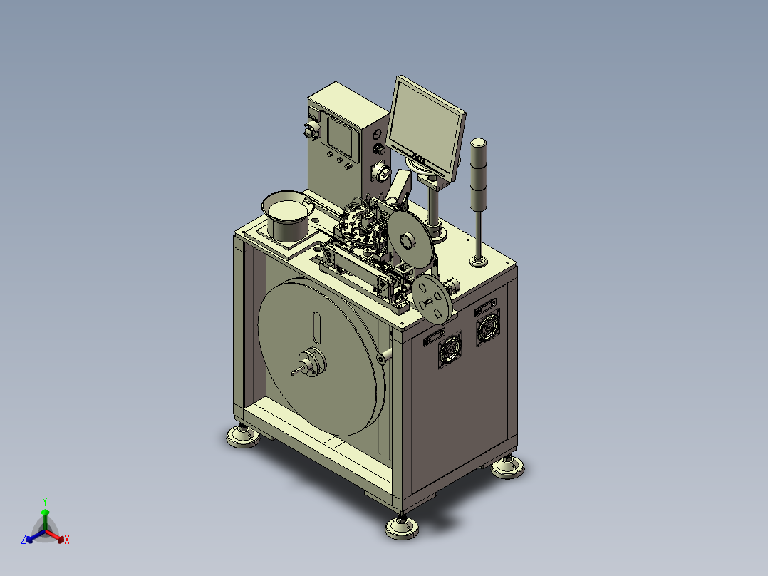 B22_高速SMD编带设备包装机正等轴测图