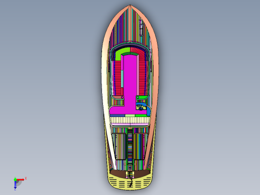 铝合金休闲观光游艇俯视缩略图