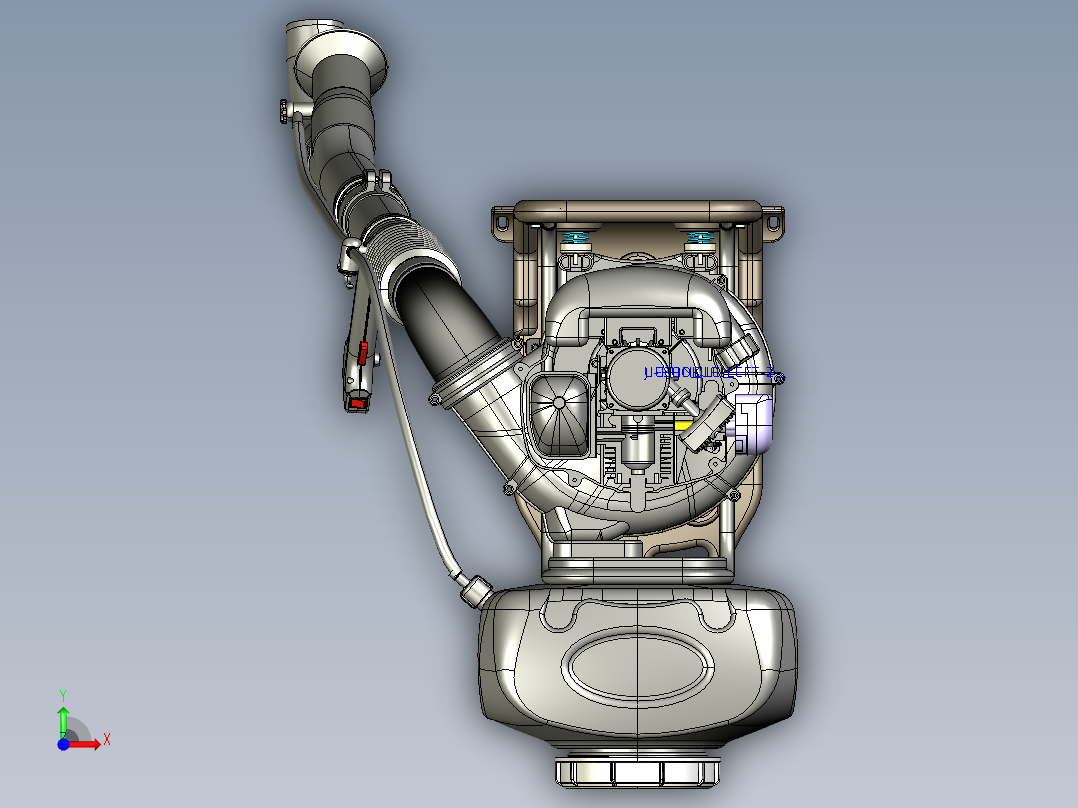 汽油机喷雾器proe前视图