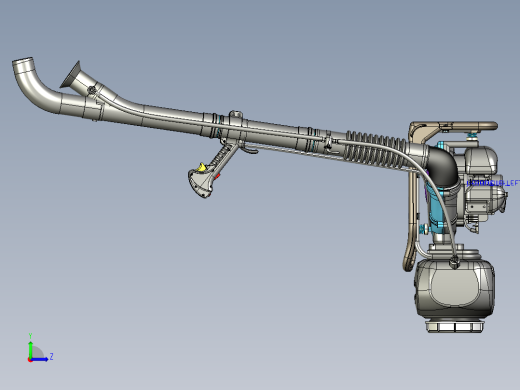 汽油机喷雾器proe左视缩略图