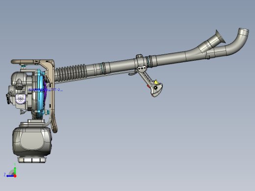 汽油机喷雾器proe右视缩略图