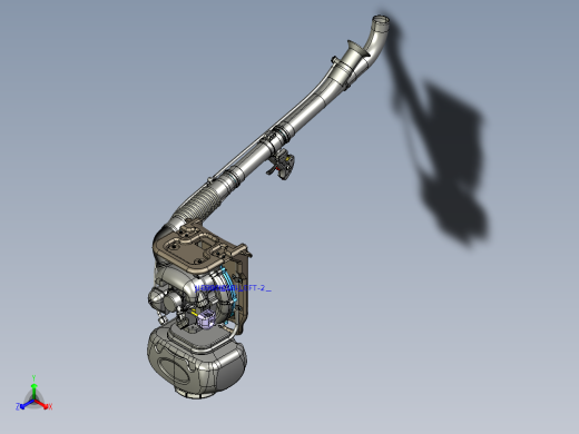 汽油机喷雾器proe正等轴测缩略图