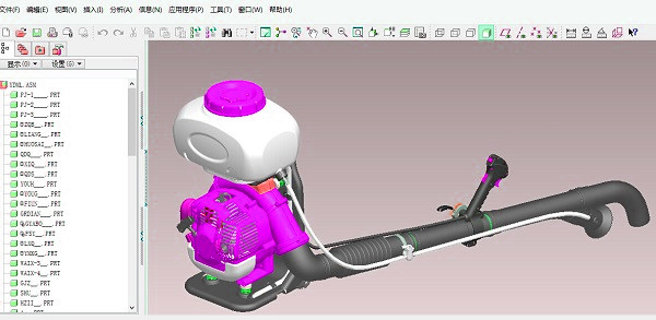 汽油机喷雾器proe
