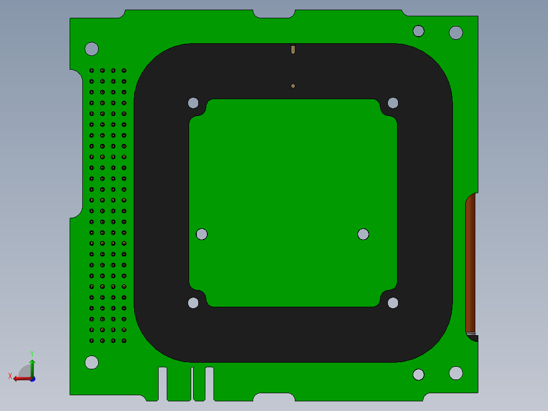 iMTQ 磁转矩板 PCB的三轴磁系统后视图