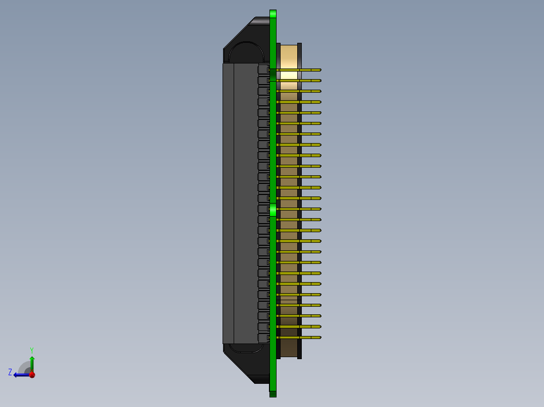 iMTQ 磁转矩板 PCB的三轴磁系统右视图