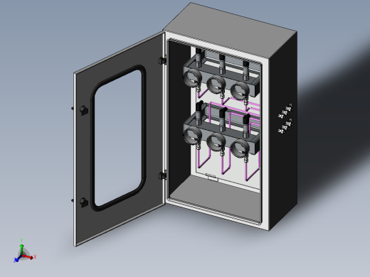 带压力表和传感器的机柜