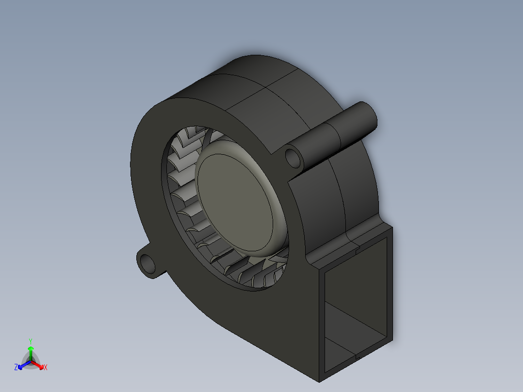 GDSTIME 5020 50mm x 50mm x 20mm 4500RPM 5V DC 鼓风机冷却正等轴测图