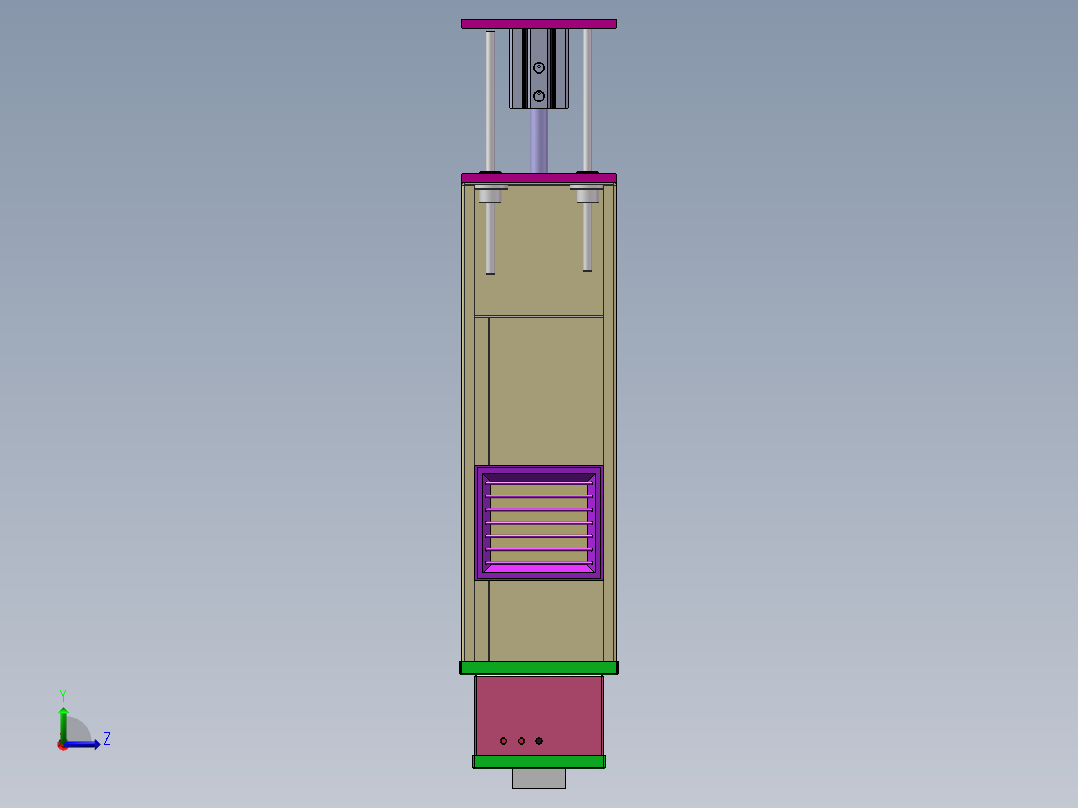 Q078-公交车智能钱箱的设计【三维SolidWorks】左视图