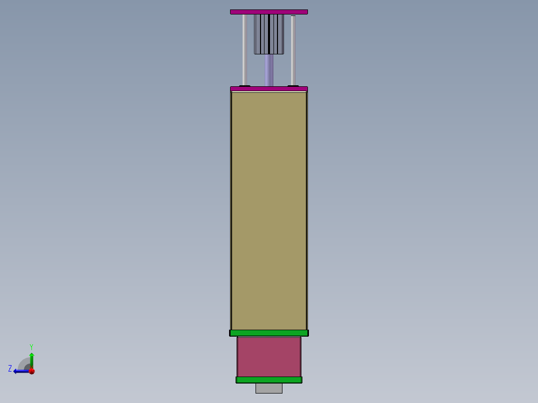 Q078-公交车智能钱箱的设计【三维SolidWorks】右视图