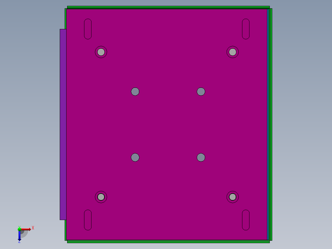 Q078-公交车智能钱箱的设计【三维SolidWorks】俯视图