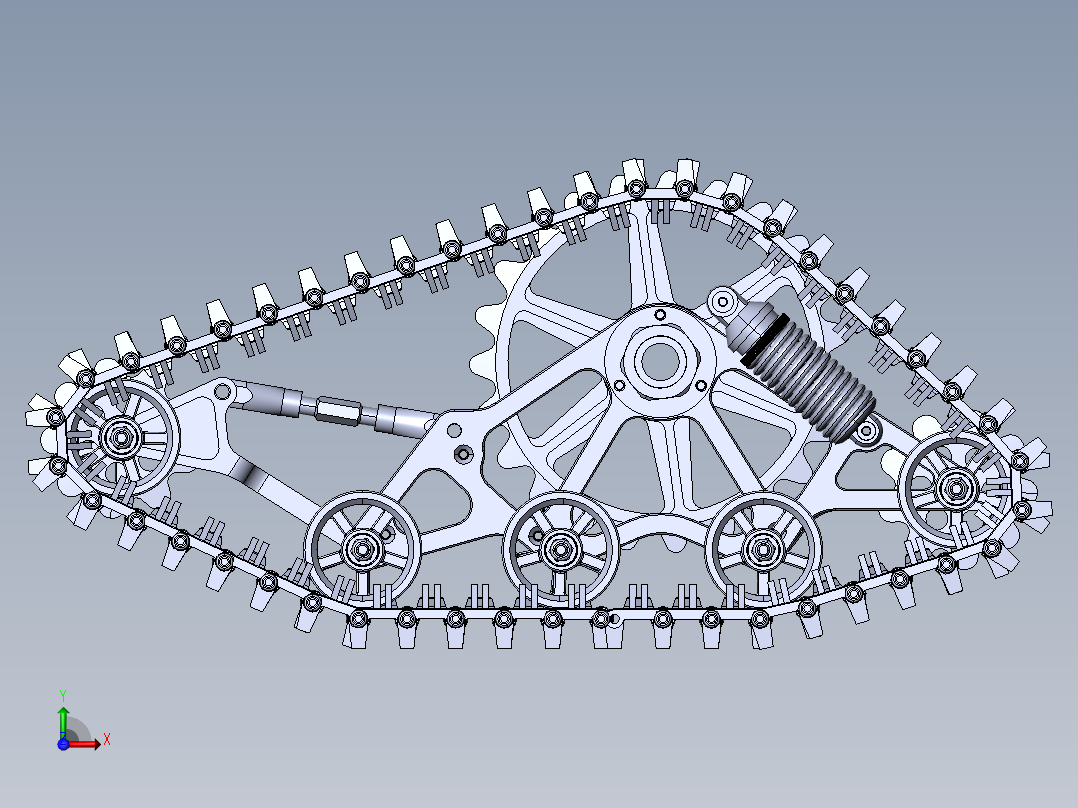 全地形车履带结前视图