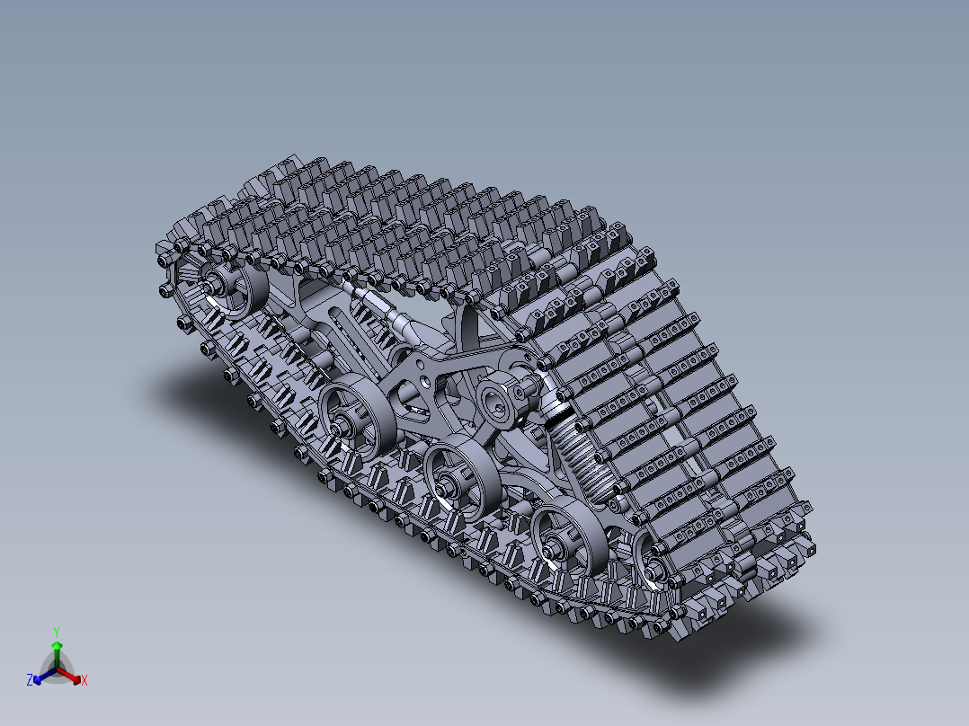全地形车履带结正等轴测图