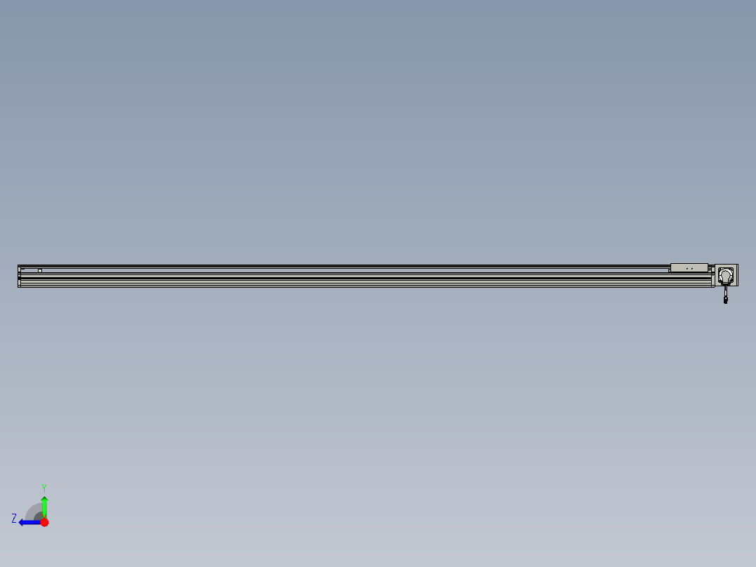 东锦同步带传动-直线滑台模组DH170B-L150-S2550-BL-P400W-C3右视图