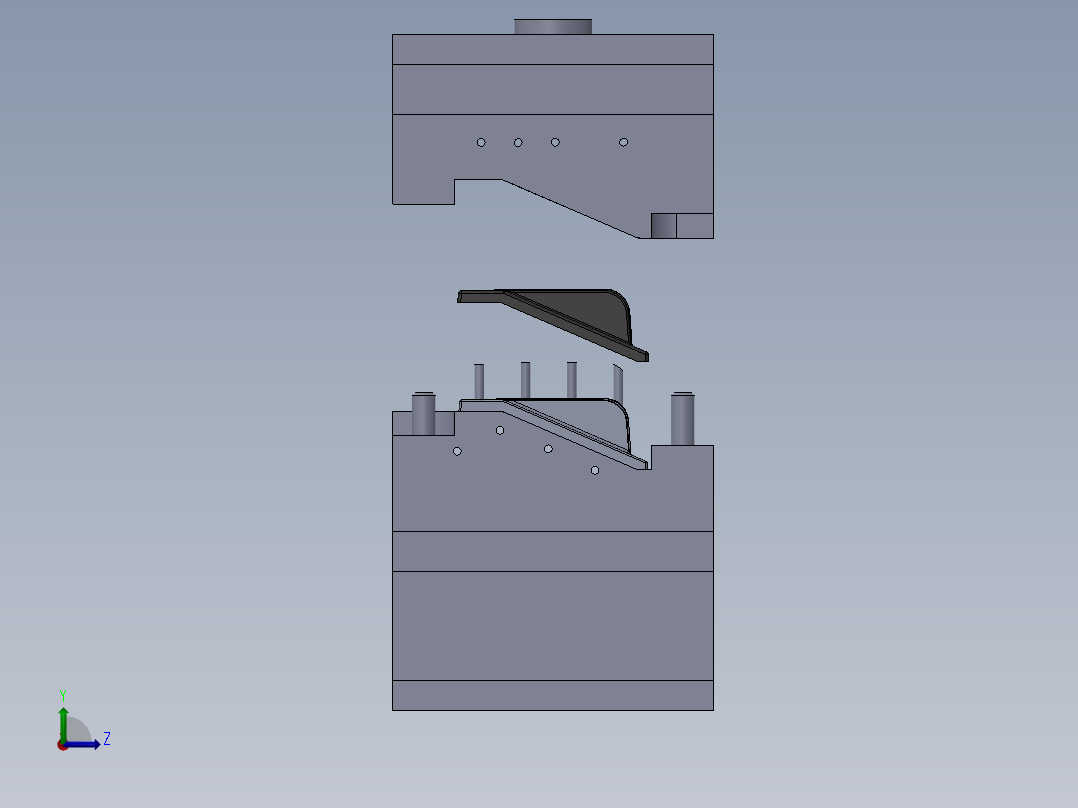 塑料模具左视图