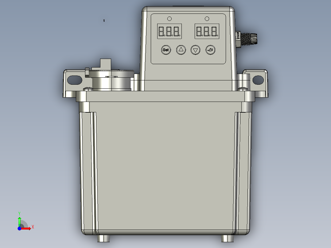 数控车床机床自动润滑油泵加油泵1升注油器前视图