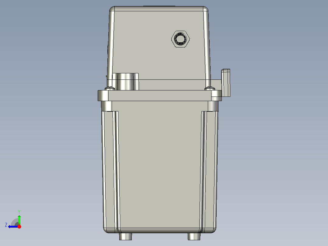 数控车床机床自动润滑油泵加油泵1升注油器右视图