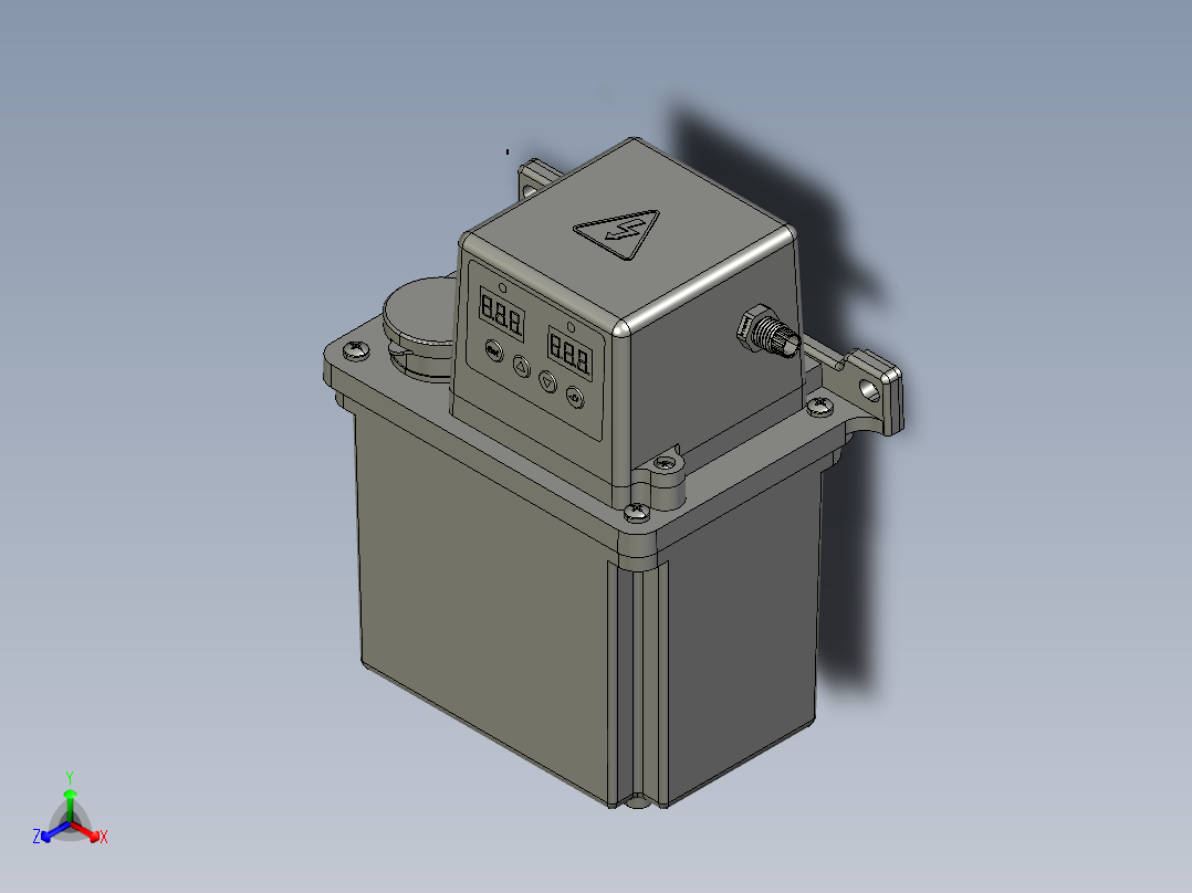 数控车床机床自动润滑油泵加油泵1升注油器正等轴测图