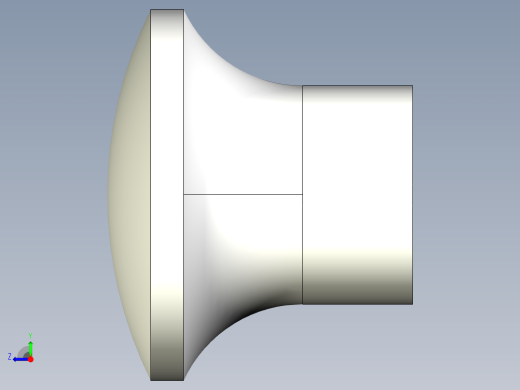 手輪把手2454(A)-3D多系列多零件图纸模型右视缩略图