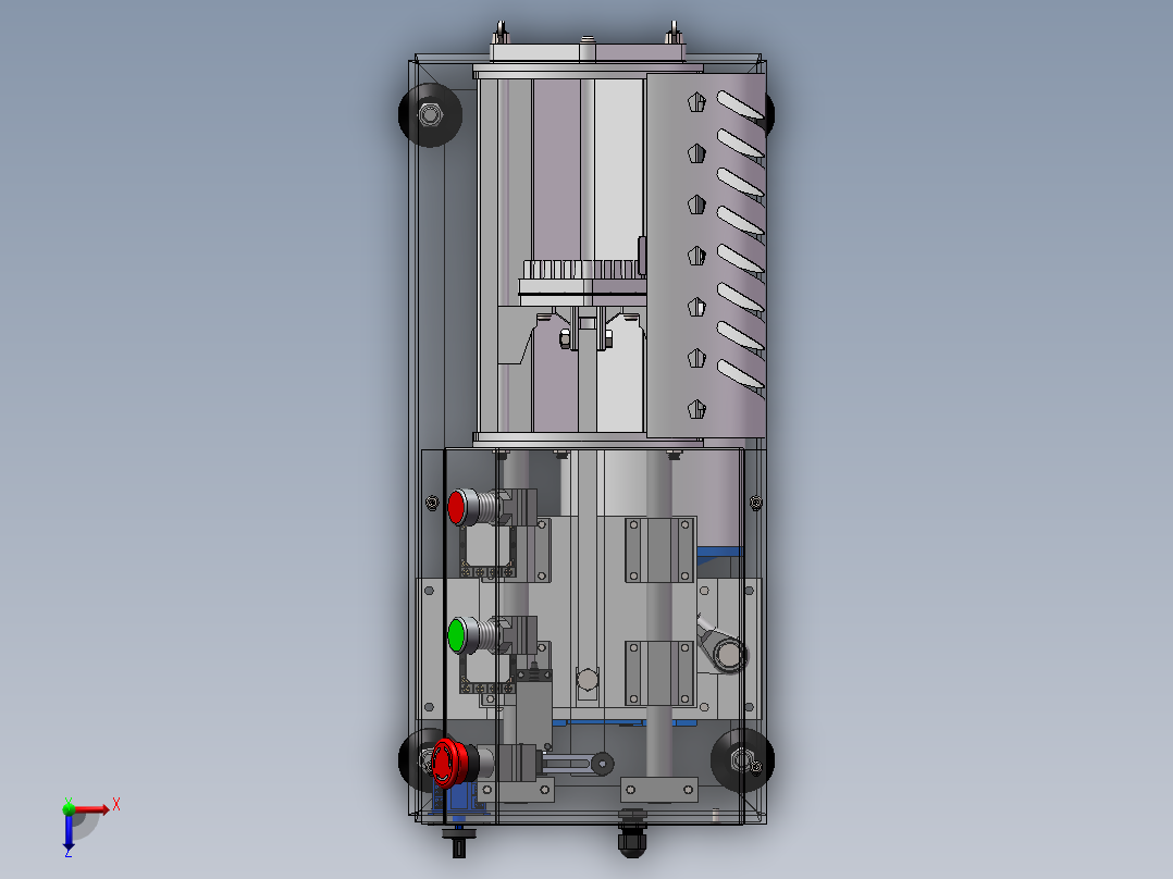 水果蔬菜 土豆切丝机 推条机设计俯视图