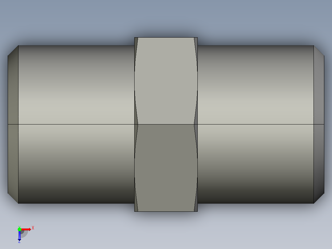 卡套式工业通用硬管接头EO Union G06LLCFX俯视图