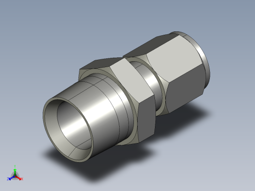 卡套式工业通用硬管接头8-12_fbu-s正等轴测缩略图