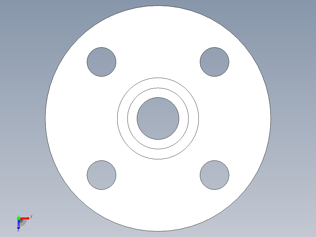 CPVC管件28-Sch80_Flange Vanstone_SPIG_9856-007_0.75in俯视图