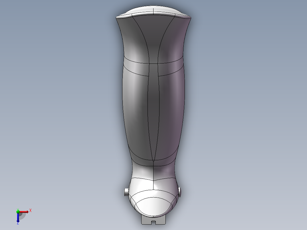 下置式击锤击发手枪俯视图