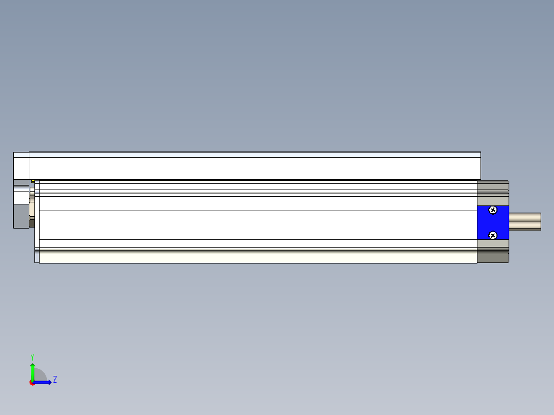 威洛博小滑台-LES25-L8-S150-BR左视图