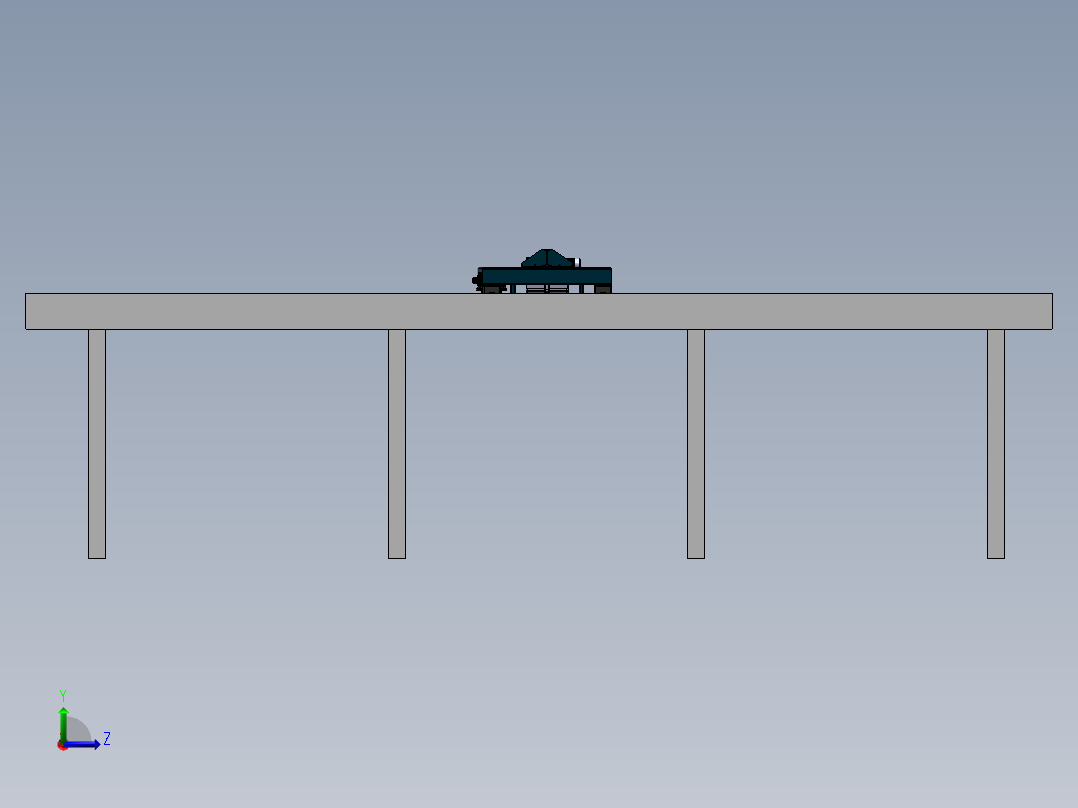 起重设备装配模型左视图