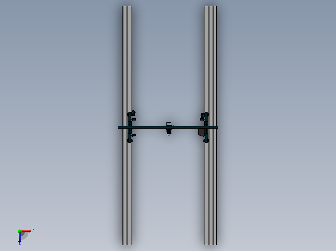 起重设备装配模型俯视图