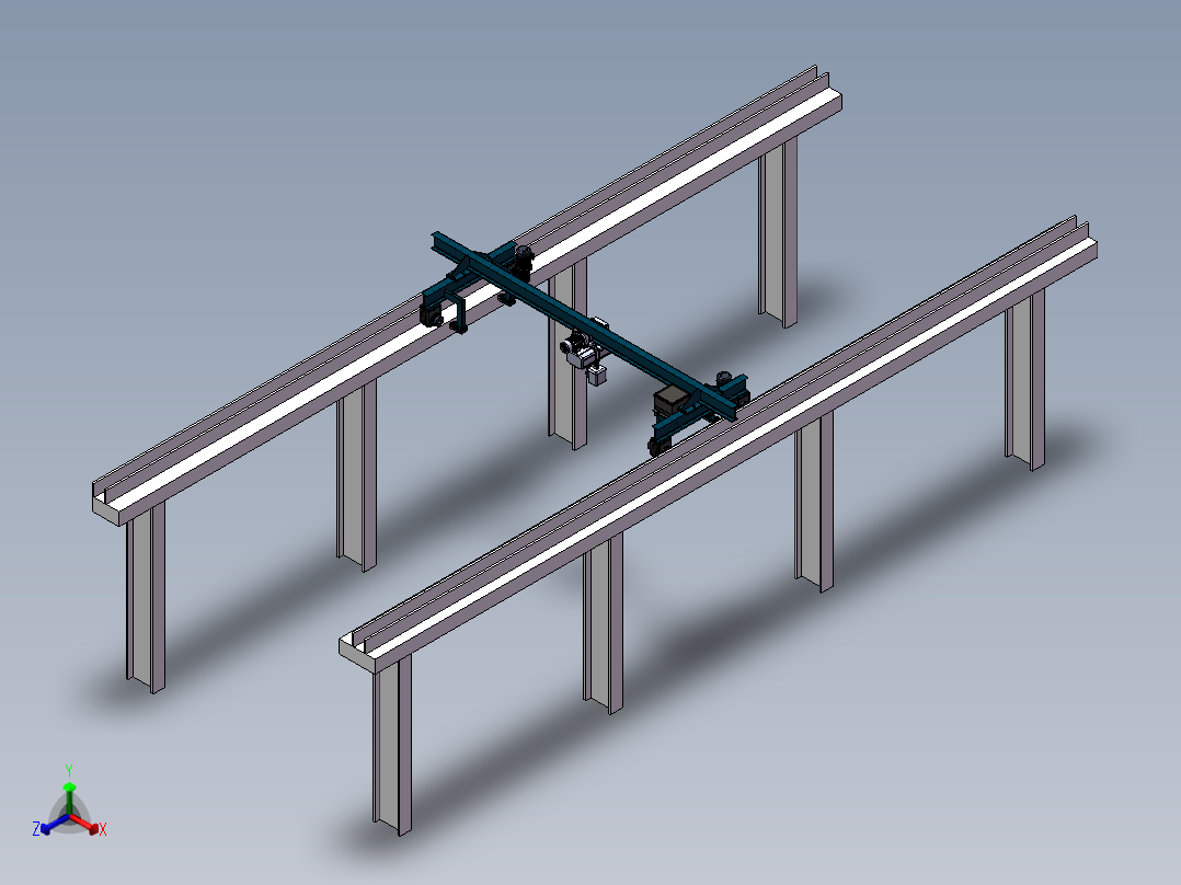 起重设备装配模型正等轴测图