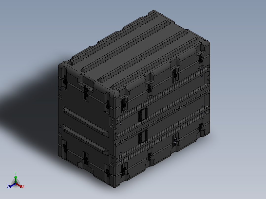 机架21U正等轴测图