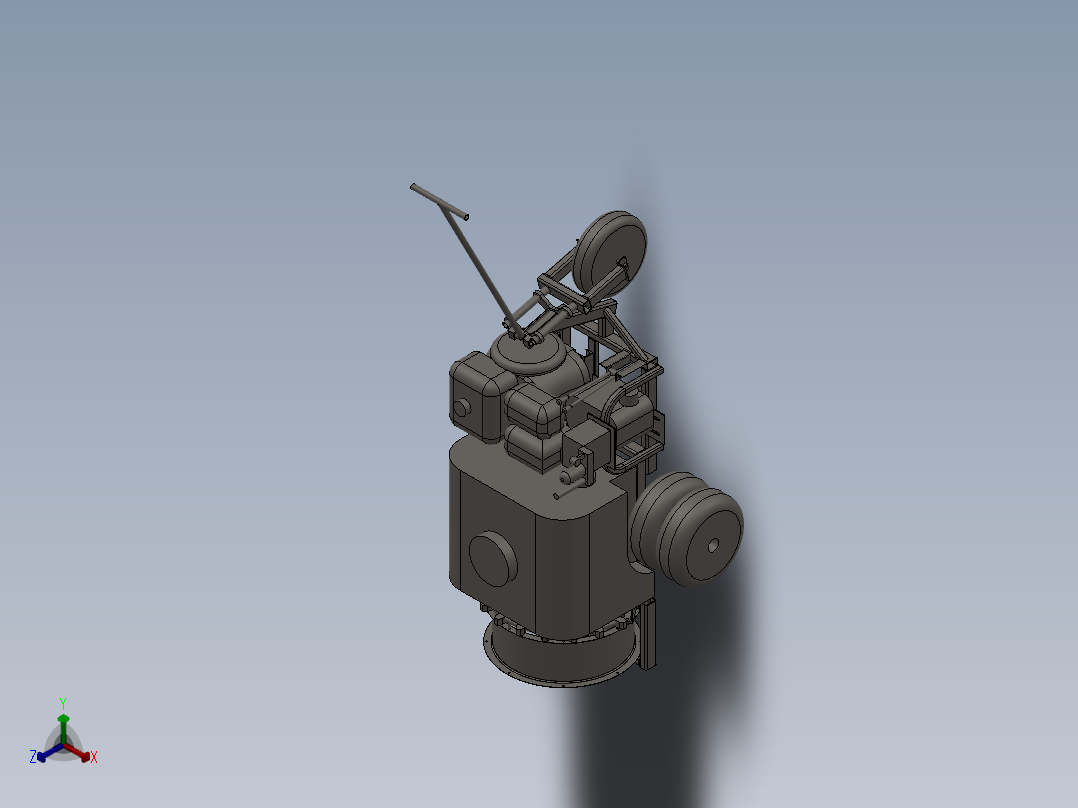 三轮喷雾机8正等轴测图