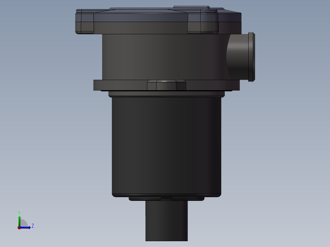 全套液压元件左视图