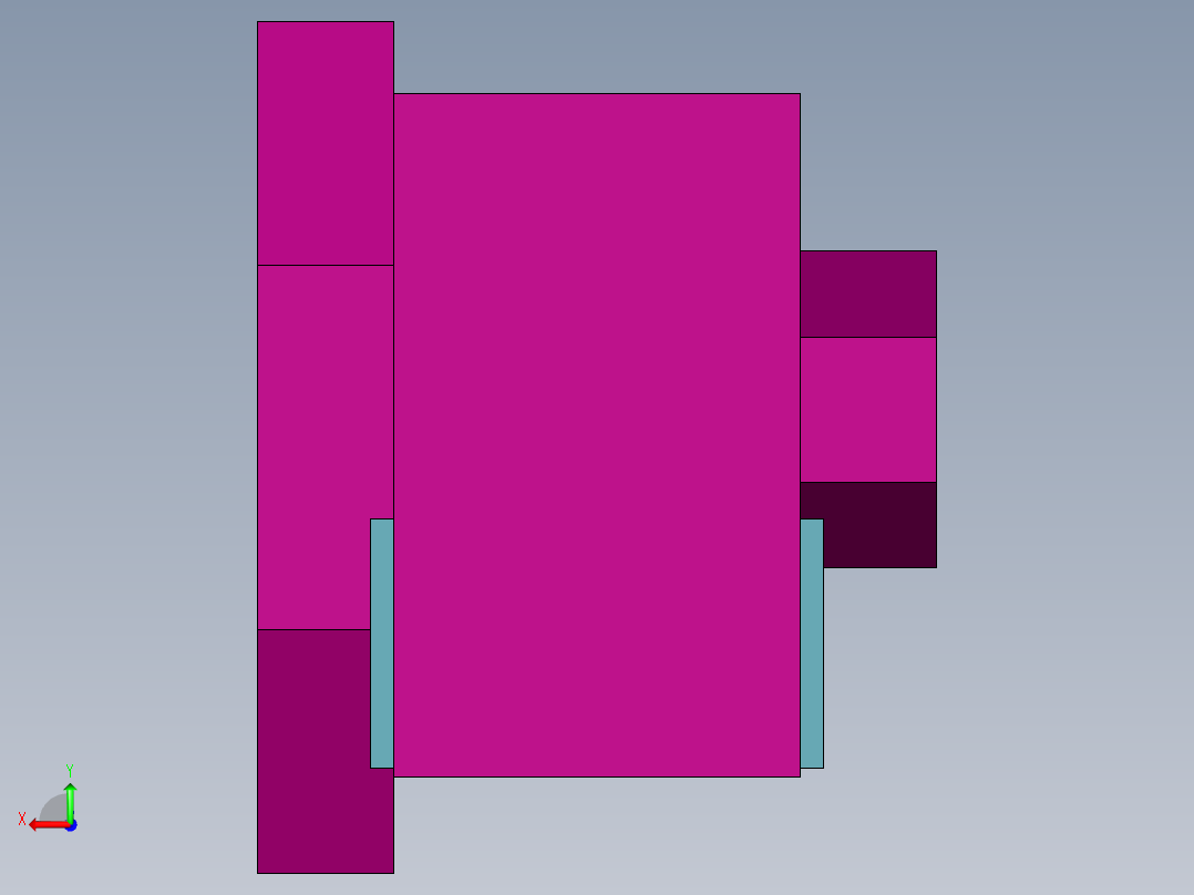 渐进式钣金冲床后视图