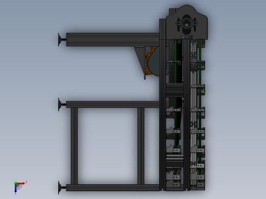 皮带转弯机180度转弯输送机3D模型俯视缩略图