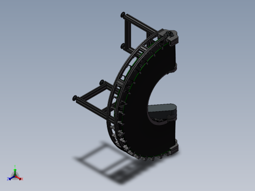 皮带转弯机180度转弯输送机3D模型正等轴测缩略图