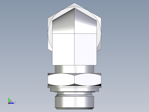 卡套式工业通用硬管接头EO_Adjustable_Locknut_elbow_WEE20ZSRCF左视缩略图