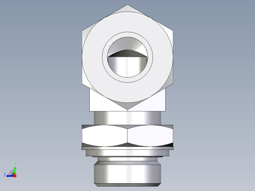 卡套式工业通用硬管接头EO_Adjustable_Locknut_elbow_WEE20ZSRCF右视缩略图