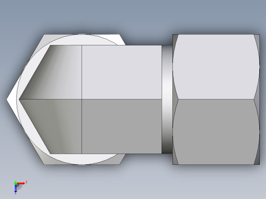 卡套式工业通用硬管接头EO_Adjustable_Locknut_elbow_WEE20ZSRCF俯视缩略图