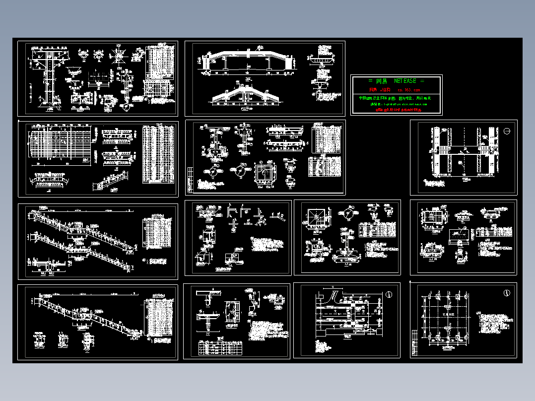 钢箱梁过街天桥全套图