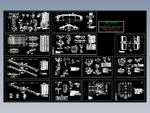 钢箱梁过街天桥全套图