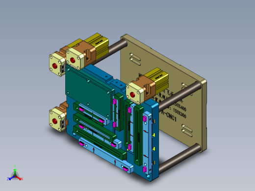 EDO30-A-笔记本CNC工装夹具三维模型CNC1-180620正等轴测缩略图