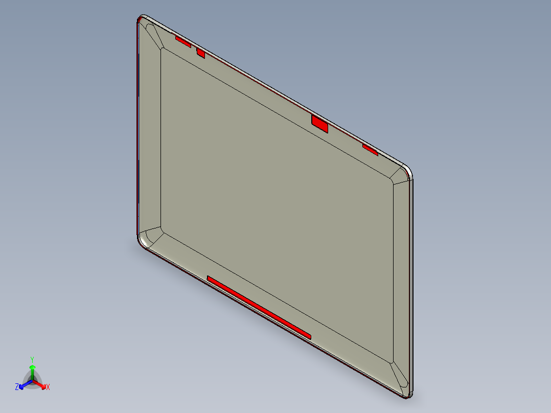 冲压笔记本外壳铣避位带程序模型