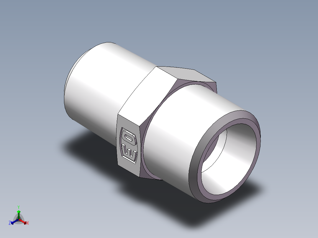 美制锥螺纹、1CN-16-04正等轴测图