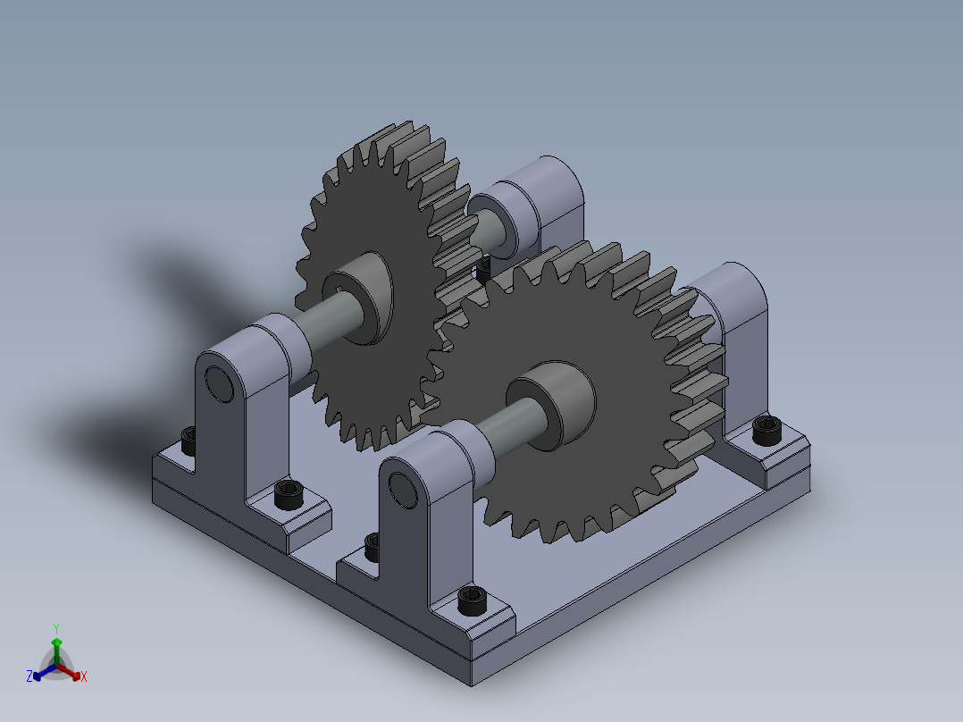 斜齿轮模型设计 304981正等轴测图